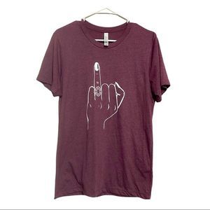 Bella Canvas Ring Finger Flip Off Tee Shirt